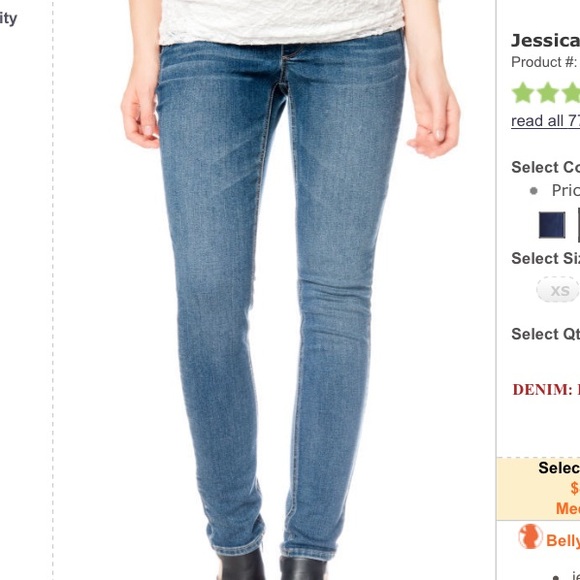 Jessica Simpson maternity jeans sz PXS
