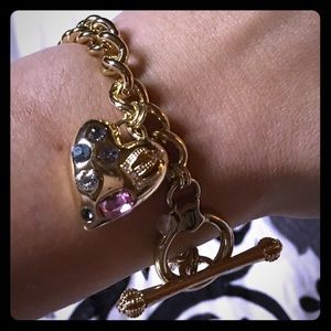 Juicy Couture NWT multi colored f stone bracelet