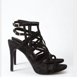 Cutout Faux Suede Sandals