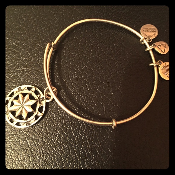 Alex and Ani Compass in silver