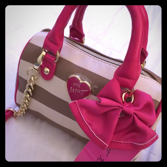 Betsey Johnson Handbags - Betsey Johnson Spice Mini Barrel Handbag Crossbody