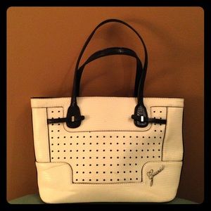 Fun black and white GUESS handbag