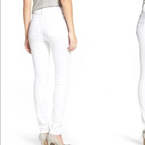 7 For All Mankind White Skinny Jeans 24
