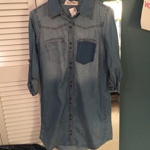 Button down blue jean dress