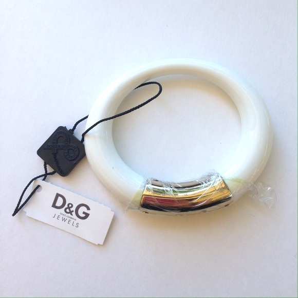 SOLD D&G White Bangle Bracelet | Dolce and Gabbana - Picture 2 of 4