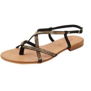 Cocobelle Black Studded Vera Sandal