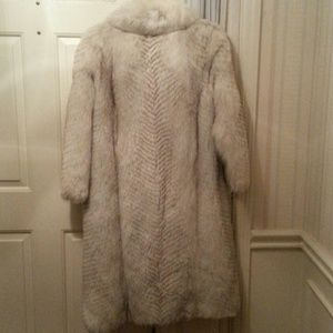 Full Length Feathered Blue Fox Coat