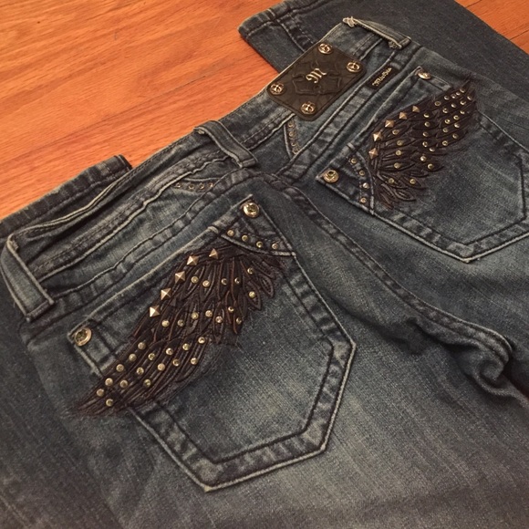 Miss me jeans 30 wings crystal Rhinestone bootcut