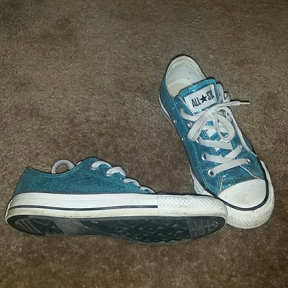 sparkly blue converse