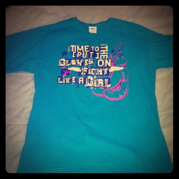 SOLD ⚡️SALE⚡️Breast Cancer Awareness teal Tshirt