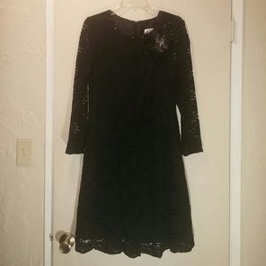 Women's black lace dress