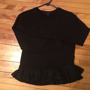 J Crew Ruffled crew sweater