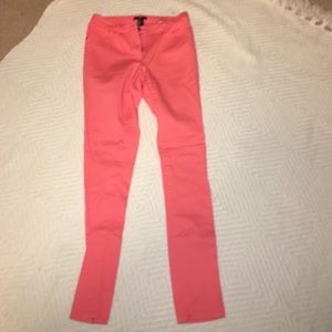 Neon pink/peach jeans