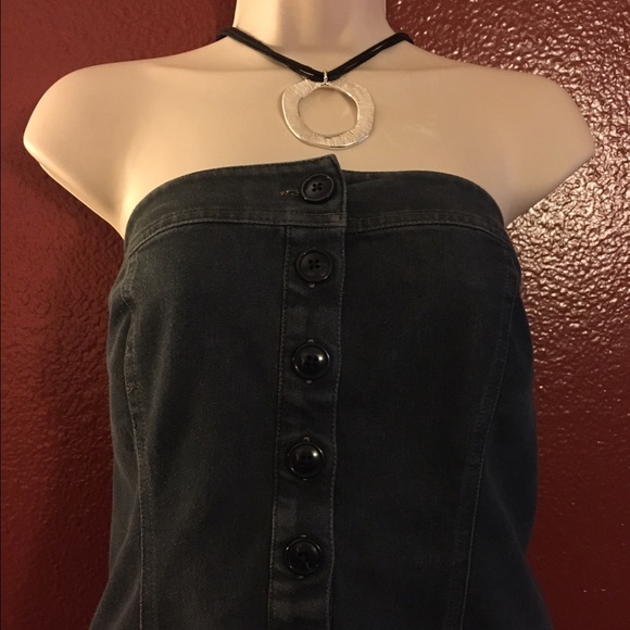 Adorable denim romper