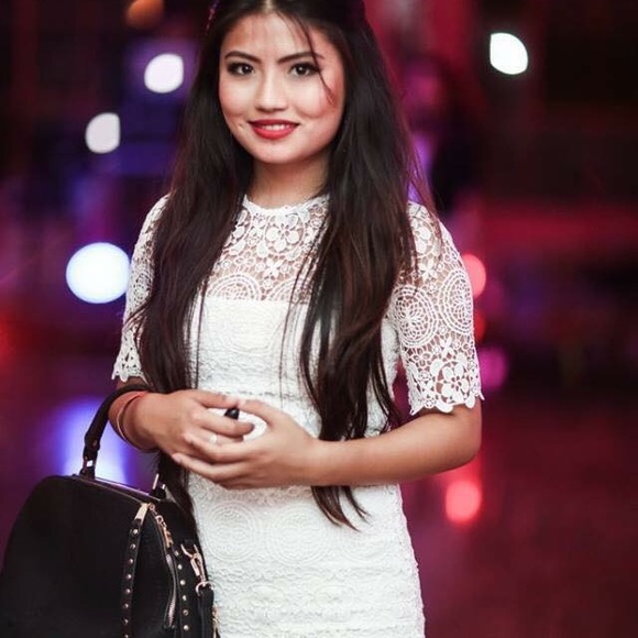 White lace dress