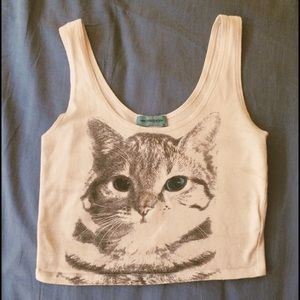 kitten cropped tank