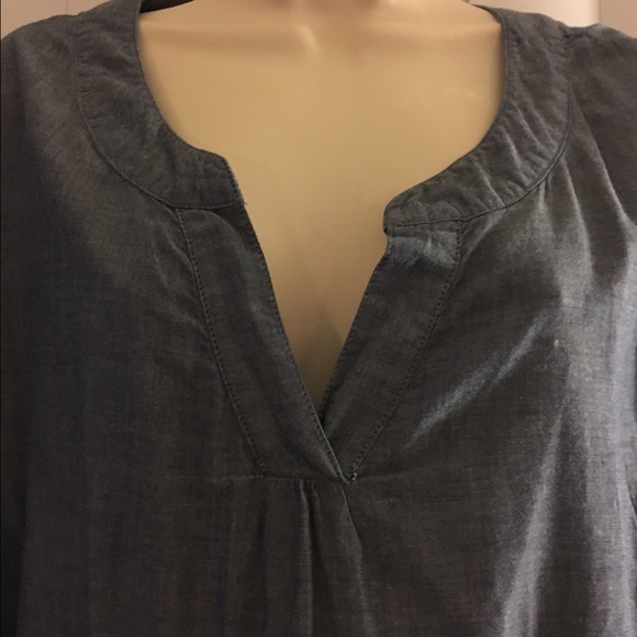 Liz Lange denim maternity shirt