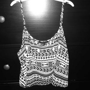 Black and White Tribal Print Forever 21 Flowy Cami