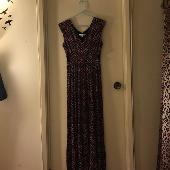 The Vanity Room geometric multi-color maxi dress
