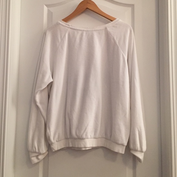 💥SOLD💥 Wildfox White Label Velour  Sweatshirt - Picture 4 of 4