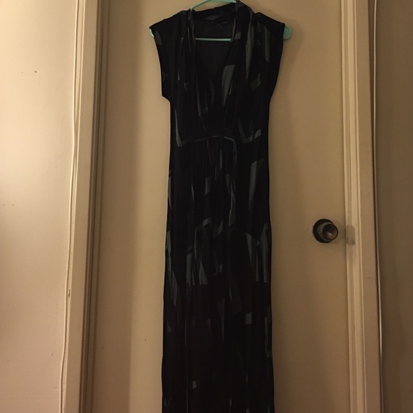 French Connection black and grey abstract maxi