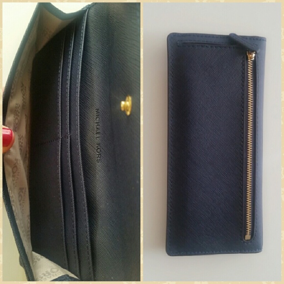 βSOLDβπ NWT Michael Kors Jet Set Wallet in Navyπ - Picture 3 of 3