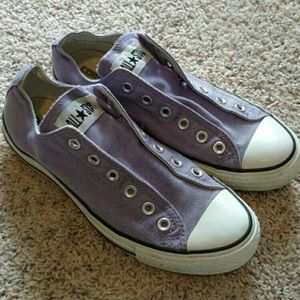 Amazing Purple Converse No Lace Lo Top. Preloved