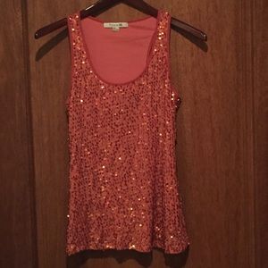 Sequin Razorback Tanktop