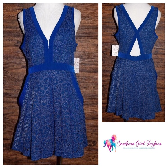 Free People Dresses & Skirts - FREE PEOPLE Lace Dress Eyelet Cutout Back Mini Top