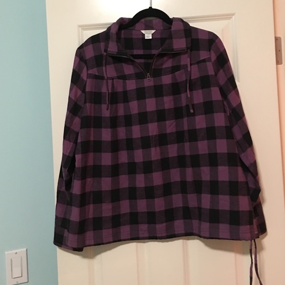 Christopher & Banks pull over flannel shirt