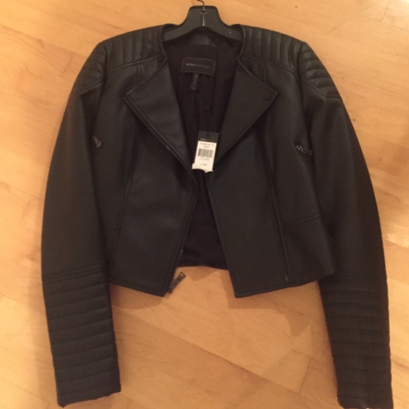 Edgy black leather jacket