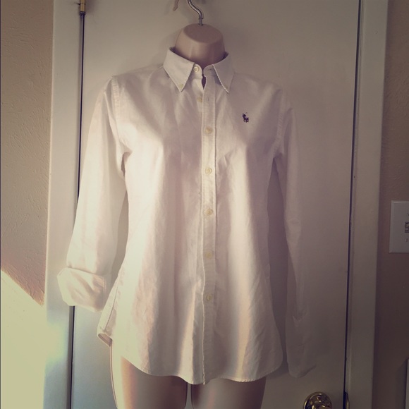 Ralph Lauren white button down worn once