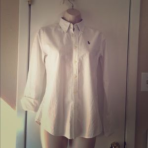 Ralph Lauren white button down worn once