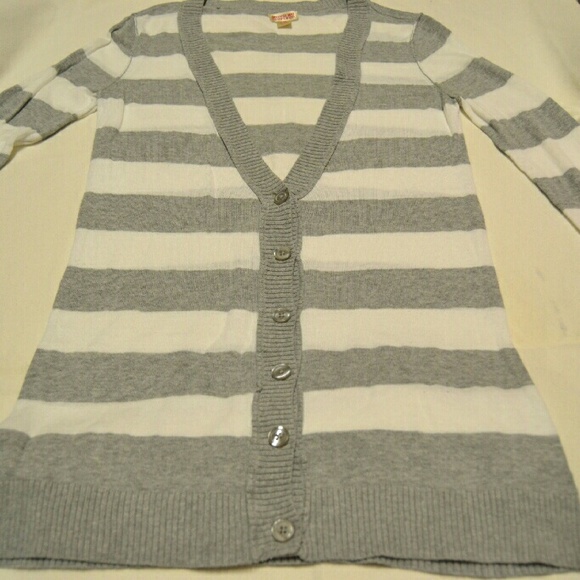 !bogo! Striped gray and white cardigan