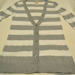 !bogo! Striped gray and white cardigan