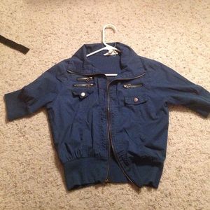 Crop top zip up jacket