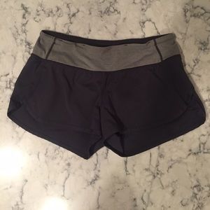 Gray Lululemon speed shorts