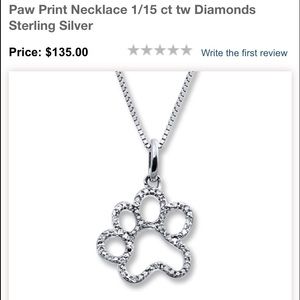 Diamond Paw Print Necklace