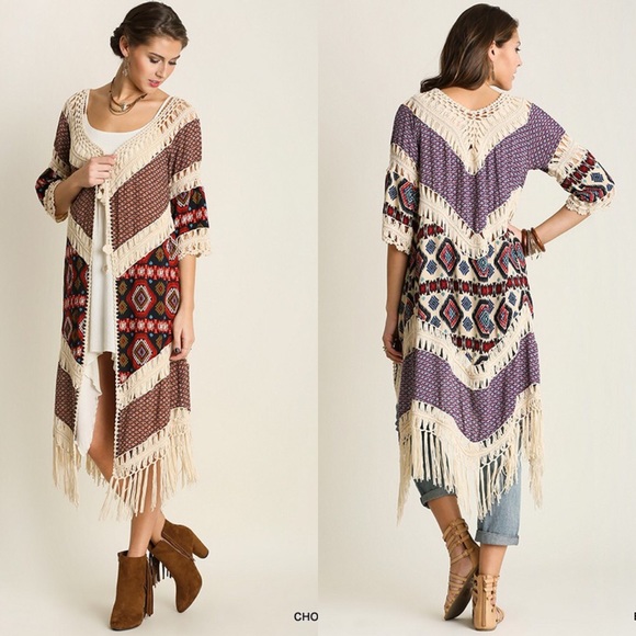 Sweaters - ⭐️SALE⭐️Crochet Cardigan in BERRY or CHOCOLATE