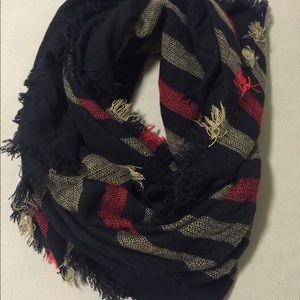 Navy blue blanket scarf