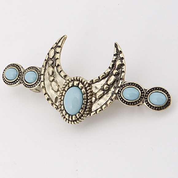 Turquoise hair clip - Picture 2 of 3