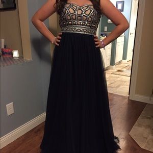 Navy blue prom dress