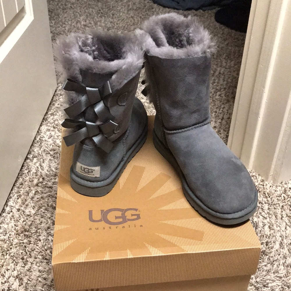 Ugg Australia grey Bailey bow