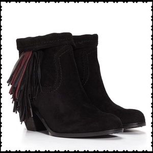 Sam Edelman Louie Black Suede Booties 7.5 💗NEW💗