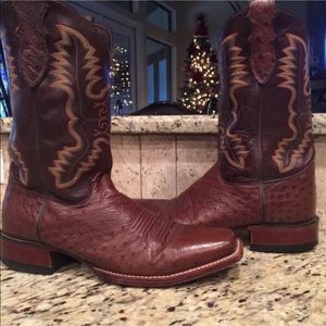 Men's Justin Ostrich Boots sz 10
