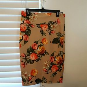 Floral Lularoe Cassie Medium pencil skirt