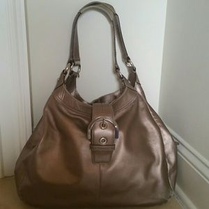Coach Metallic Bronze Shoulder Bag