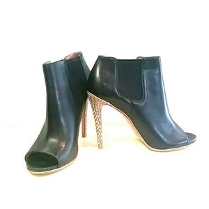 Coach open toe ankle booties