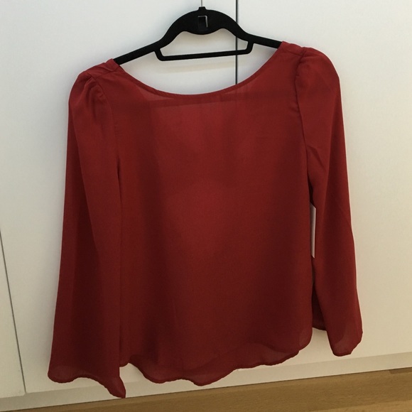 TOBI -- maroon/wine colored dress shirt - Picture 2 of 2