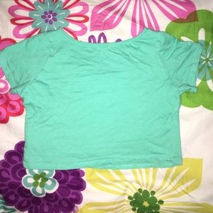 Teal crop top